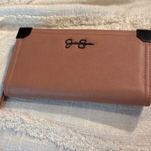 Jessica Simpson Tan Leather Wallet Sleek Design